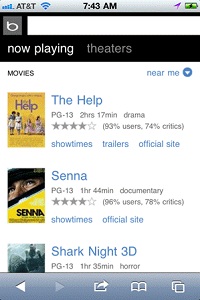Bing For Mobile Movies