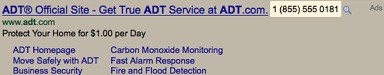 bid-per-call-example Phone Number In AdWords Ad