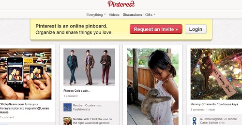 Pinterest Homepage Screenshot