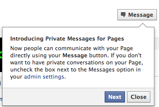 Facebook Private Messages Fans and Pages