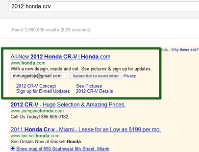 Google Testing Email Subscription In Search Results and AdSense Customizing Ads Automatically