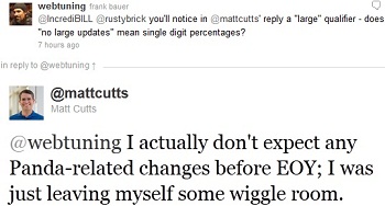 Matt Cutts Not Any Panda-Related Tweet