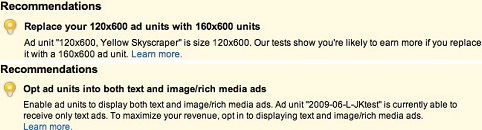 AdSense Ad Optimization Recommendations