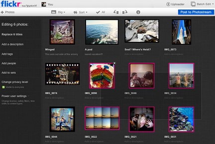 Flickr Upload View Interface