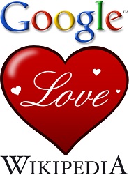 Google-Wikipedia Love Heart