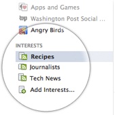 Facebook Interest Lists on The Sidebar