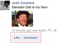 Facebook New Mobile Like Comment Bar