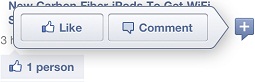 The old "+" Facebook's mobile button