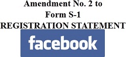 Facebook S-1 Amendment No 2