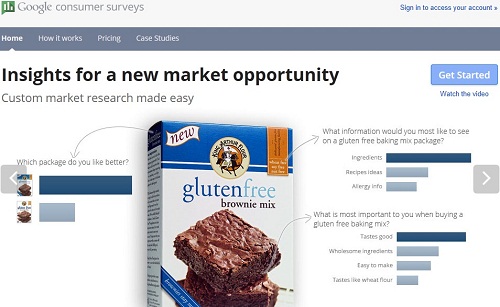 Google Consumer Surveys Homepage