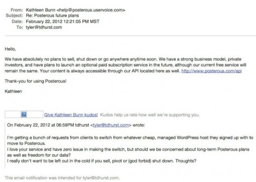 Posterous Email Not Selling