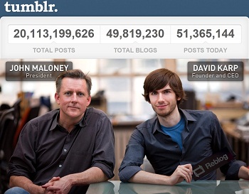 Tumblr Celebrates 20+ Billion Posts, Approaching Fast To 50 Million Blogs