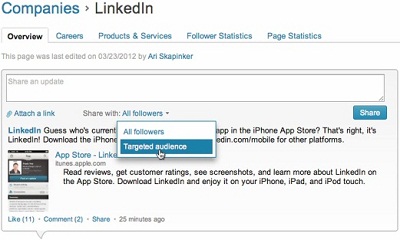 LinkedIn Share With Targeted Audience