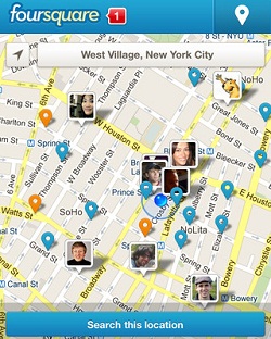 Foursquare Explore Tab Map