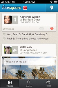 Foursquare Friends Tab