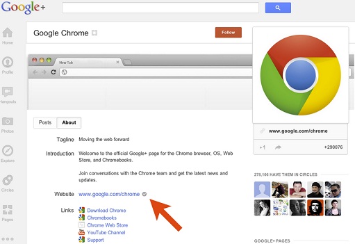 Google Plus Linking Website Confirmed