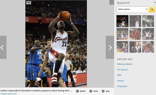 Yahoo Quality Image Search Lebron James