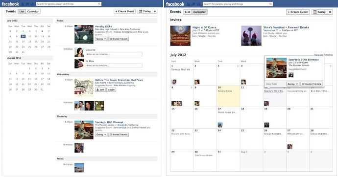 Facebook Events Feature