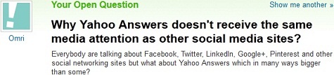 Yahoo Answers Question