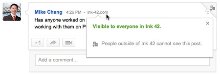 Google+ Private Sharing