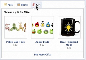 Facebook Gifts - Choosing Product