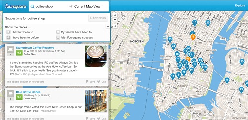 Foursquare Search Coffee Shop