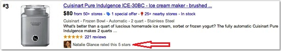 Google Shopping with Google+ Rating